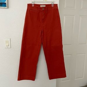Madewell Slim Emmett Wide-Leg Crop Pant 25